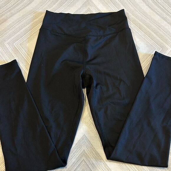 Gap Teen Black Dipped Waist Full Length Leggings, Size 14-16 - Picture 1 of 5